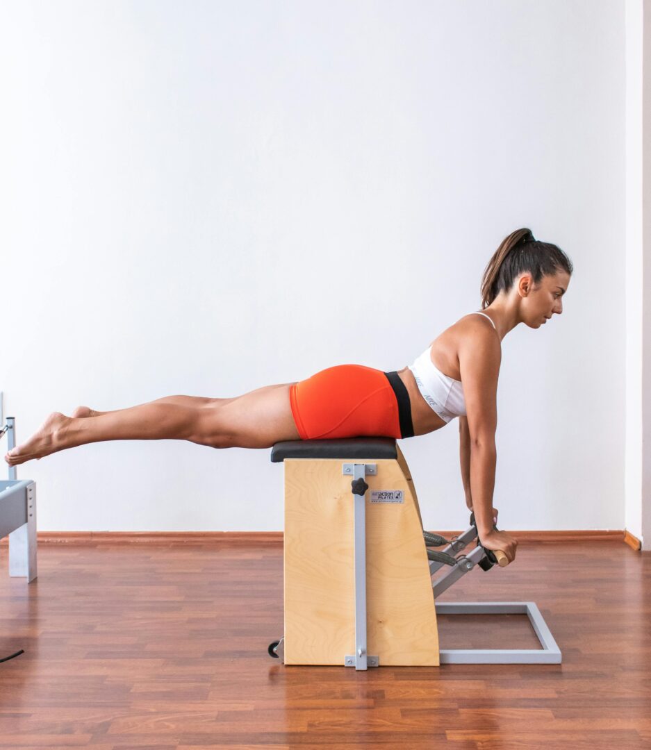 Instructor pointing to spine model